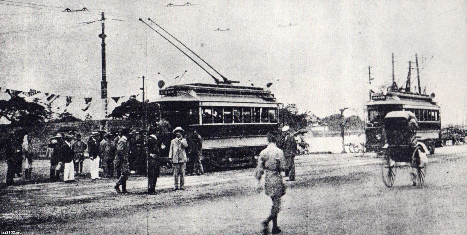 写真時代の時代 日比谷界隈（明治36年）▷路面電車（民営）の開業 | ジャパン