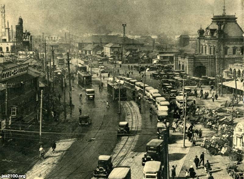 大阪府（昭和5年）▷大阪駅前・1円タクシーで大混雑 | ジャパン