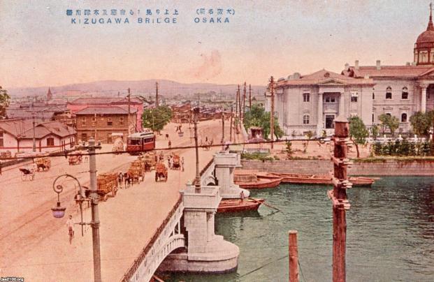 大阪（大正10年）▷大阪府庁舎（2代目、西区江之子島）・木津川