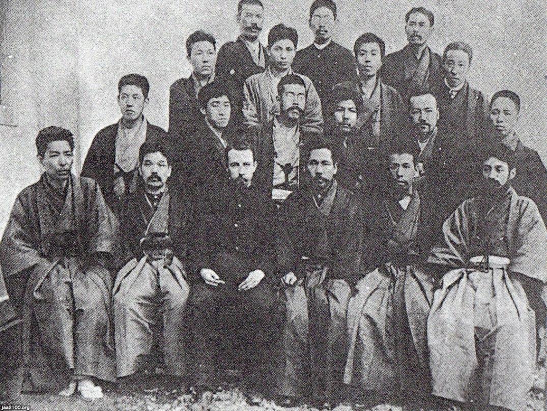 ー愛媛県 明治27年頃 松山 松山尋常中学校の校長と教師たち ジャパンアーカイブズ Japan Archives