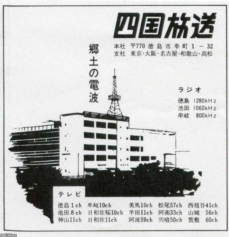 ㊃ー徳島県（昭和50年）▷JRT四国放送（ラジオ・テレビ） | ジャパン