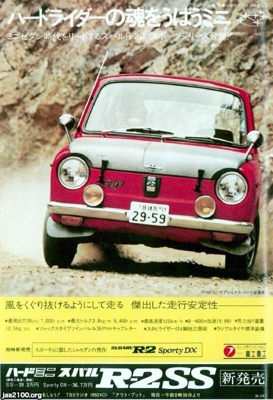 自動車（昭和45年）▷ハードミニスバルR-２SS（富士重工） | ジャパンアーカイブズ - Japan Archives