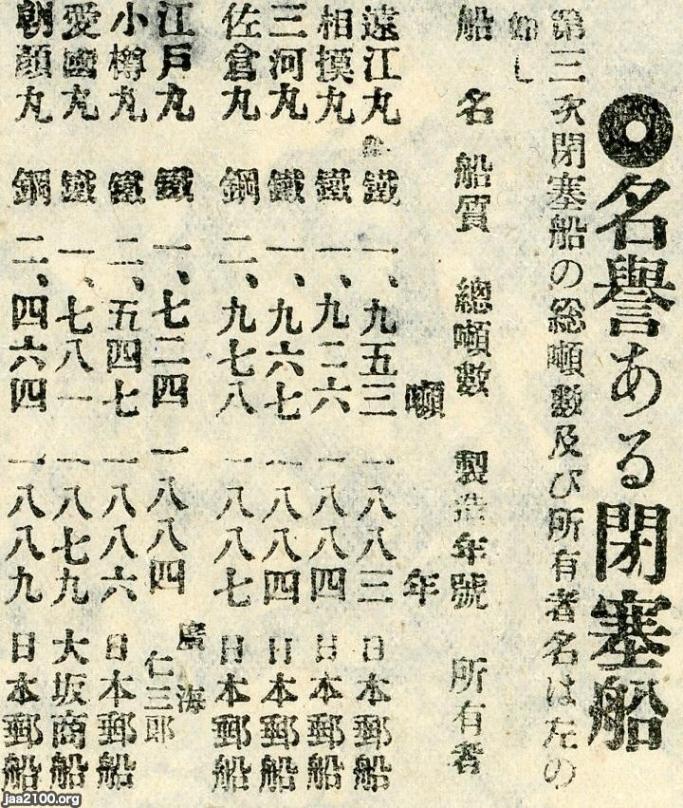 話題の船（明治37年）▷日露戦争の旅順港閉塞作戦の自沈船 | ジャパンアーカイブズ - Japan Archives