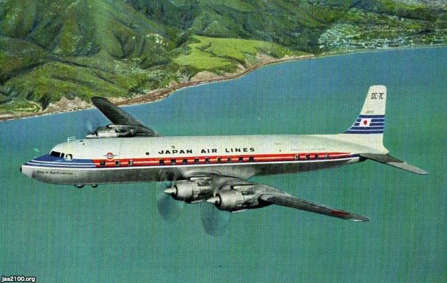 飛行機（昭和34年）▷ダグラスDC-7CのJAL国内線プロペラ機 | ジャパン ...