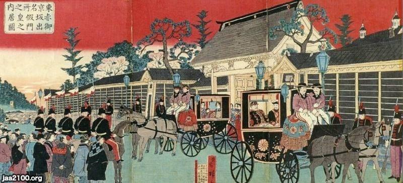 明治天皇（明治14年）▷赤坂仮皇居から市中に出られる | ジャパンアーカイブズ - Japan Archives