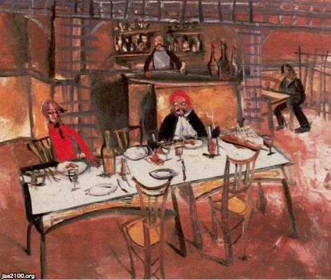 フランス（昭和2年）▷ <カフェ・レストラン> 佐伯祐三・画 | ジャパン