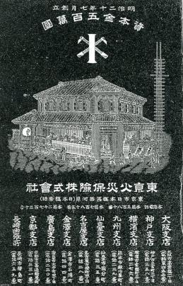 損害保険（明治34年）▷東京火災保険（日本初の火災保険会社）の広告