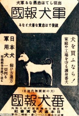 犬 昭和19年 軍犬報国 番犬報国 日本畜犬の広告 ジャパンアーカイブズ Japan Archives