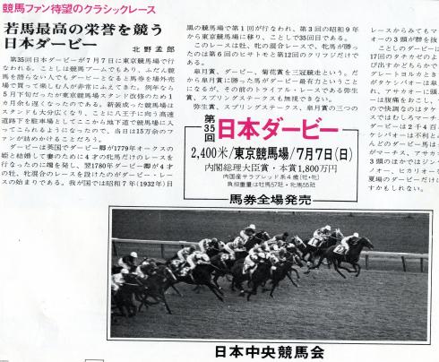 馬・競馬（昭和43年）▷第35回日本ダービー～優勝馬はタケシバオー | ジャパンアーカイブズ - Japan Archives