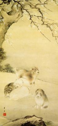 狩野芳崖 月梅図 風景画 美術館所蔵作品 狩野派 日本画 版画 絵画 真作保証 狩野芳崖 月梅図 風景画 美術館所蔵作品 狩野派 日本画 版画 絵画