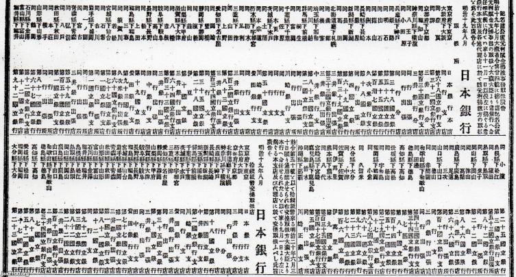 銀行（明治19年）▷当時の大手民間銀行（国立銀行一覧） | ジャパン