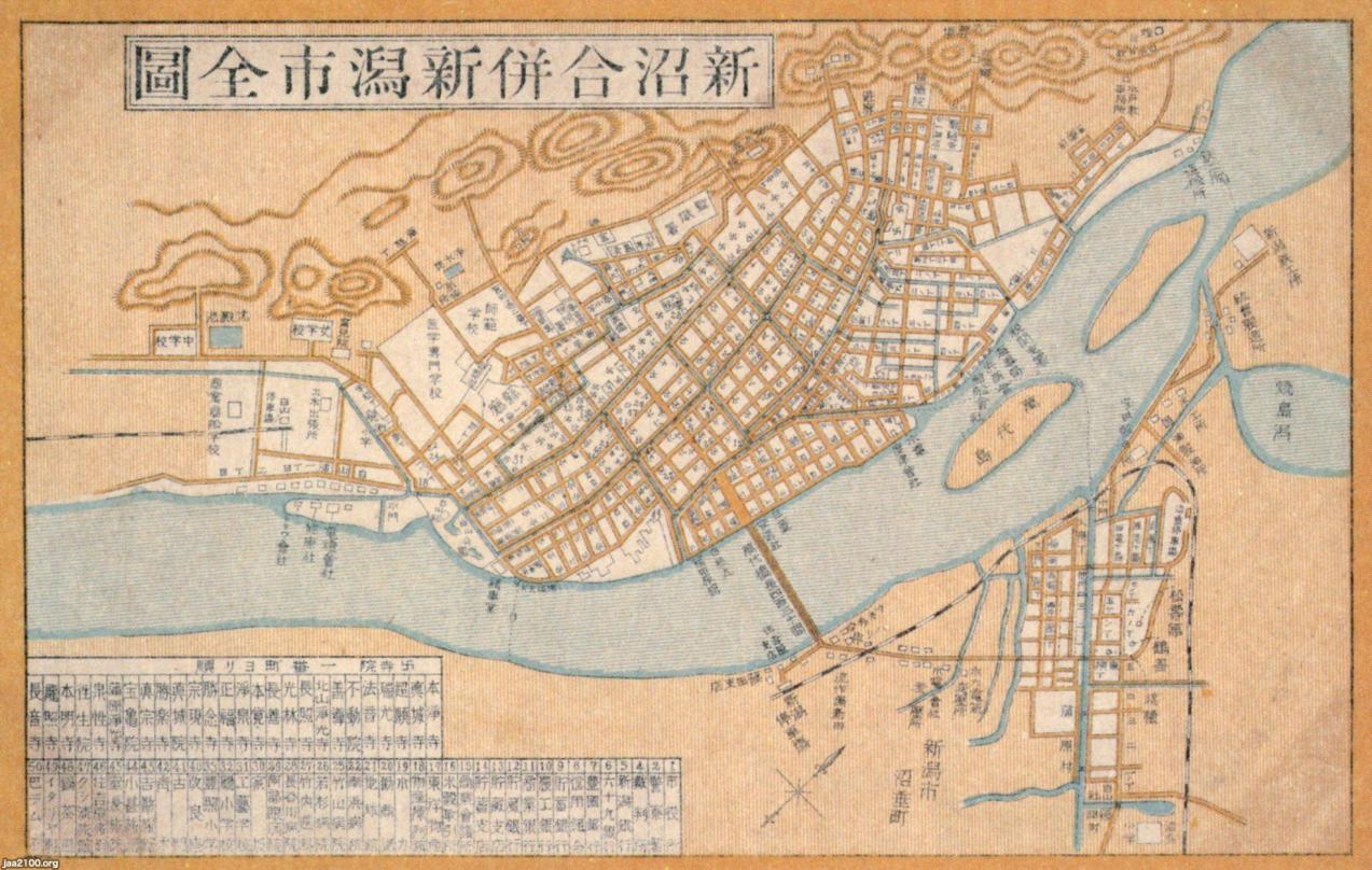 新潟県（大正3年）▷新潟市の全図（市域の拡大） | ジャパン