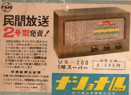 ラジオ（昭和25年）▷民間放送型ナショナルラジオ（現・パナソニック