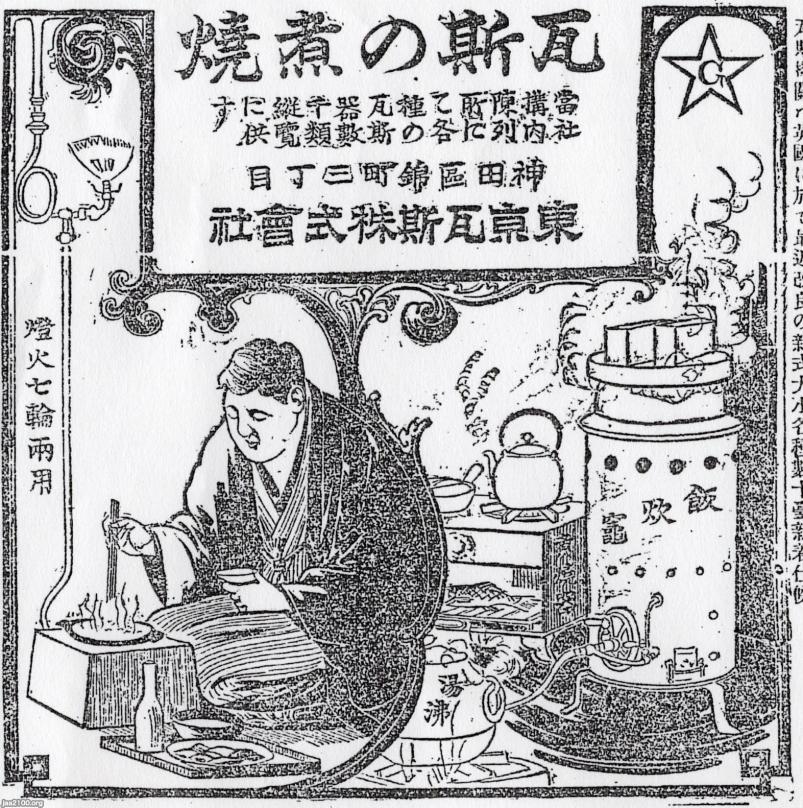 食（明治35年） ガス活用の食事（東京瓦斯） | ジャパンアーカイブズ - Japan Archives