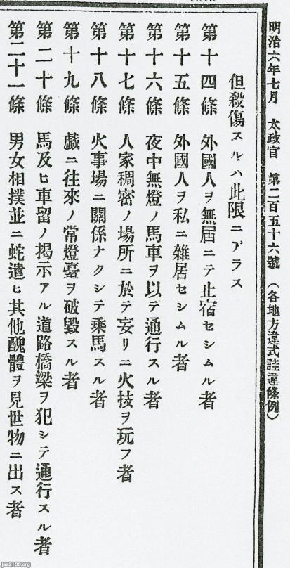 相撲（明治6年）▷男女相撲の禁止（太政官布告256号第21条） | ジャパンアーカイブズ - Japan Archives
