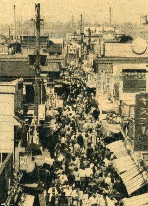 浅草（昭和25年）▷新仲見世商店街（アーケードのない時代